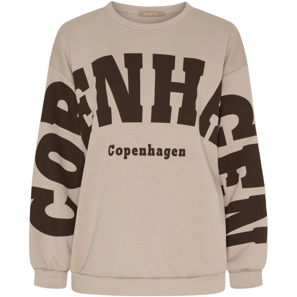 MARTA – Copenhagen collegepusero - Beige