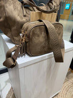 Selina & Co - Suede käsilaukku,taupe