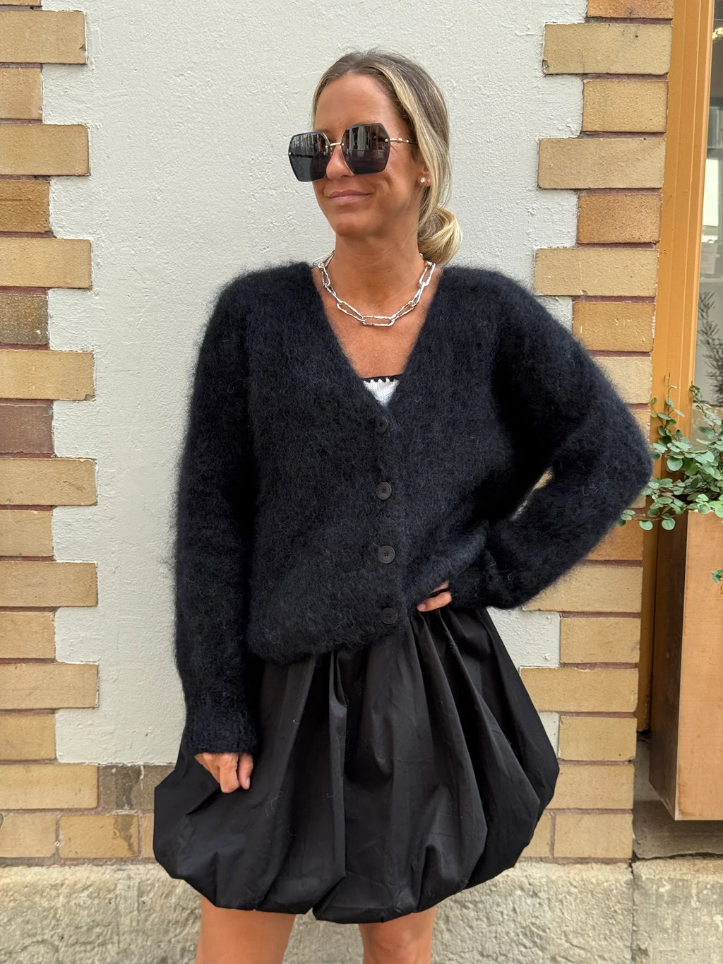 Bloom - Mohair - neuletakki, black
