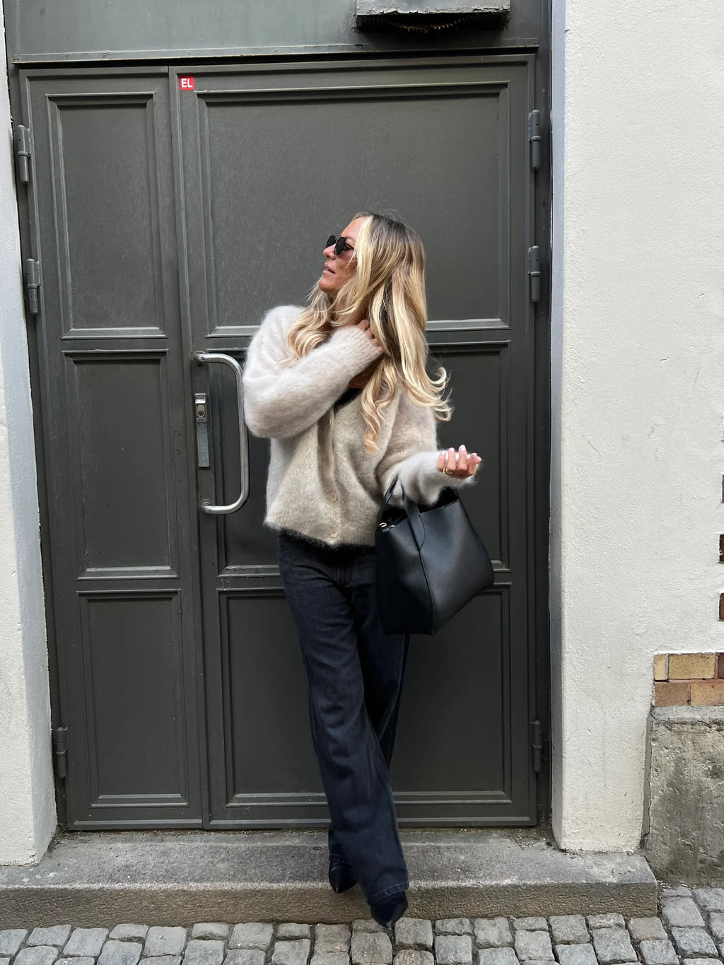Bloom - Mohair - neuletakki Baby Pink