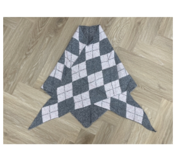 Marta du Château Gretzel Scarf Grey/Pink